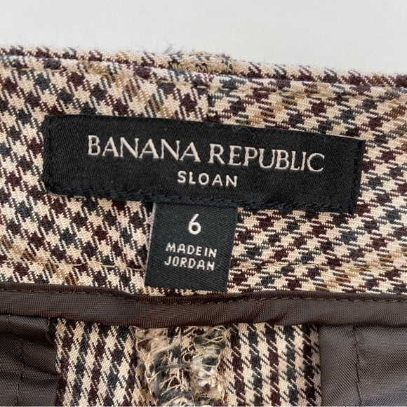 Banana Republic cropped skinny pants with stretch in brown plaid - Picture 11 of 12